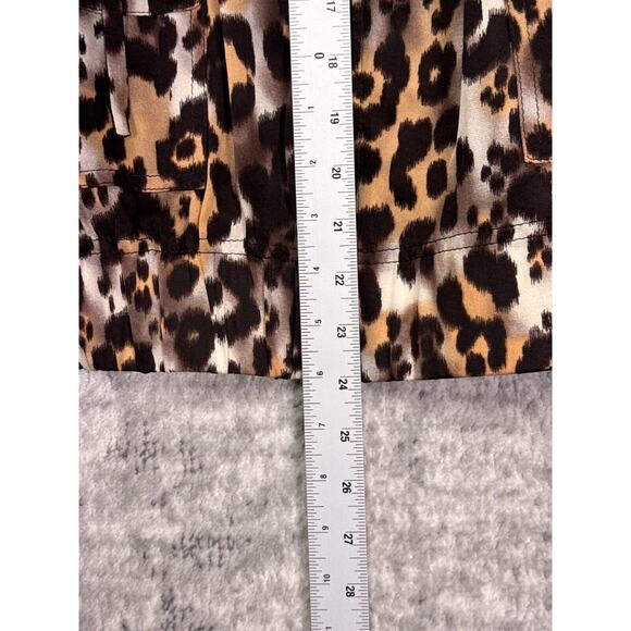 St John Jacket Large Womens Silk Leopard Lightweight Full Zip - Picture 6 of 8